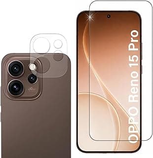 BESHYAKA (2-in-1 Set) Compatible With OPPO Reno 15 Pro -Tempered Glass Screen Protector + Camera Lens Protector – 9H Hardness, HD Clarity, Anti-Scratch, Easy install, Case Friendly