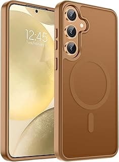 جراب مغناطيسي مصمم لهاتف سامسونج Galaxy A26، [متوافق مع MagSafe] [حماية من السقوط بمعايير عسكرية]، جراب مطفي شبه شفاف رفيع ومضاد للصدمات ومضاد للبصمات (بني)