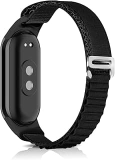 سوار نايلون لشاومي Mi Band 9/Mi Band 8/Smart Band 8/Smart Band 9، سوار تيتانيوم G Hook، سوار ساعة نايلون مطور، سوار بديل قابل للتعديل لشاومي Band 8 | 9