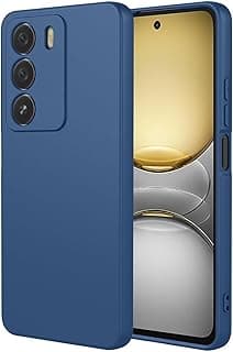 جراب سيليكون لهاتف Realme C71 - كحلي، مبطن من الداخل، حماية كاملة للكاميرا