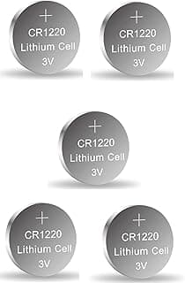 3v Lithium Button Cell CR-1220 Battery (Pack of 5 Batteries)