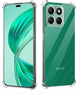 جراب لهاتف Honor X8b، جراب حماية شفاف مضاد للصدمات مع زوايا معززة، سيليكون ناعم، TPU، تصميم نحيف