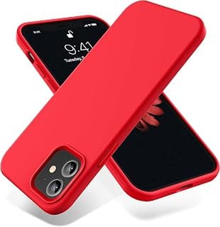 Compatible with iPhone 12 Case and iPhone 12 Pro Case 6.1 inch(2020),[Silky and Soft Touch Series] Premium Soft Liquid Silicone Rubber Full-Body Protective Bumper Case (Red)