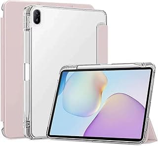 جراب متوافق مع هواوي Matepad 11.5S (2024)/11.5 (2025/2023)/Air 11.5 مع مكان للقلم، جراب TPU نحيف وخفيف الوزن ومضاد للصدمات مع ظهر شفاف (وردي، هواوي MatePad 11.5S)