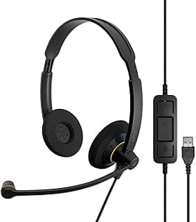 i sennheiser impact sc 60 usb ml - headset - on-ear - wired - usb - black with orange colour highlights