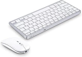 Wireless Keyboard and Mouse for Mac Windows Laptops Bluetooth Rechargeable Keyboards Mouse Compatible with Apple MacBook iMac Ipad Tablets