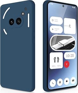 جراب متوافق مع هاتف Nothing Phone 2a، جراب سيليكون سائل عالي الجودة، جراب حماية شامل للهاتف المحمول، مقاوم للخدش، بطانة ناعمة من الألياف الدقيقة (أزرق)