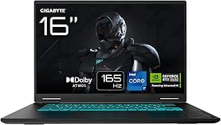 نوت بوك للألعاب جيجابايت A16 CWH، شاشة 16 بوصة FullHD 16:10 IPS 165Hz، معالج i7-13620H، بطاقة انفيديا جي فورس RTX 5050، SSD 1TB، رام 16GB DDR5، دولبي اتموس، Free DOS، موديل CTHI3TR894SD