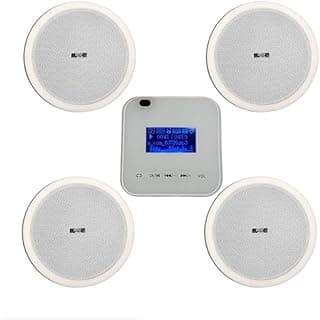 Sound System 4 Ceiling Speakers and Amplifier Wall Touch