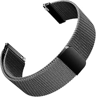 سوار معدني ستانلس ستيل بسحب مغناطيسي مزدوج لساعة شاومي Redmi Watch 5 Active 5 Lite، تصميم شبكي - أسود