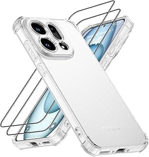 جراب شفاف لهاتف Oppo Find X9 Pro مع 2 واقي شاشة زجاجي، جراب TPU ضد الصدمات مع زوايا هوائية