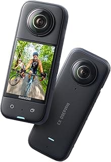 كاميرا اكشن X3 مقاومة للماء 360 درجة بمستشعرات 1/2 بوصة 48MP، فيديو 5.7K 360 HDR، صور 72MP، عدسة مفردة 4K، وضع 60fps Me، تثبيت، شاشة لمس 2.29 بوصة، تعديل بالذكاء الاصطناعي، بث مباشر