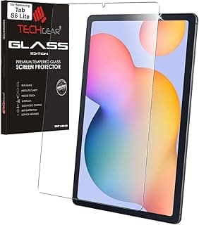 واقي شاشة زجاجي لجهاز Galaxy Tab S6 Lite مقاس 10.4 بوصة (-P610 / -P615)، زجاج مقوى بدرجة صلابة 9H، شفافية عالية ومضاد للخدش