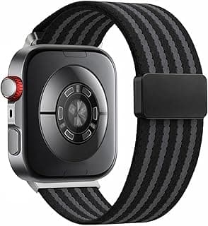 Braided Strap for Huawei Watch Fit 4 / Fit 4 Pro/Fit 3 Bracelet, Quick Release Adjustable Nylon Sport Elastic Loop Band, Anti-Slip Magnetic Buckle Stretchy Nylon Strap