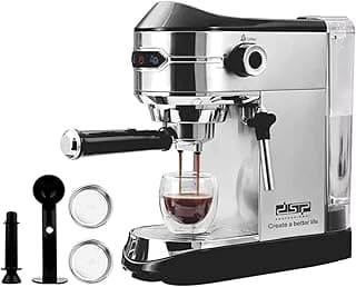 DSP Espresso Maker Professional 15Bar 1450W Stainless Steel Black