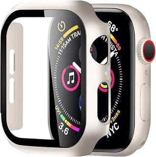 Ultra-Thin Hard PC Protective Case for Apple Watch Series 10 42mm, 360 Degree Protection, 0.12mm Glass, Shockproof, Hard PC Material, Slim Protective Cover (Rose Gold)
