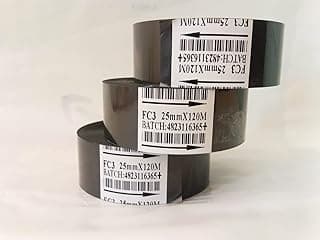 Black Thermal Roller For Production Date Printing Machine 25mmx120M - Number Of Pieces :3 Roll Tape
