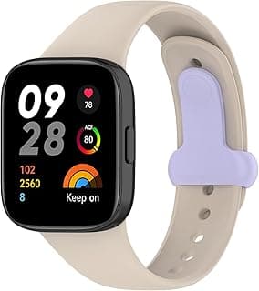 سوار لساعة شاومي Redmi Watch 3 فقط، حزام ساعة سيليكون ناعم مع قفل آمن، سوار رياضي بديل للرجال والنساء