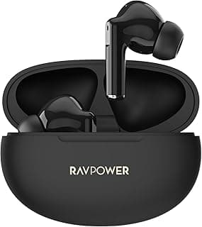 RP-BH1018 True Wireless Bluetooth Earbuds, TWS In-Ear Headphones with Mic & Charging Case, Clear Sound Earphones for Smartphones, Black