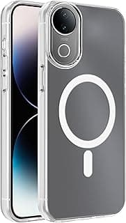 جراب لـ Vivo V60 5G، جراب شفاف كريستالي [غير متوافق مع MagSafe]، جراب جل TPU ناعم، سيليكون مرن، مضاد للخدش، غطاء TPU شفاف - شفاف