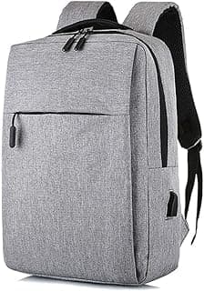 N/C FGXY Travel Laptop Backpack, Work Bag, Water-Repellent Daypack, 15.6 Inch Large Travel Computer Backpack with USB Charging Port,Work/Business/College/Men/Women (Grey)