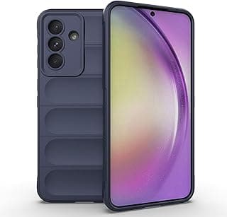 بوريا جراب لموبايل سامسونج جالاكسي A17 5G/4G، جراب ممتص للصدمات من السيليكون الناعم والبولي يوريثين الحراري، تصميم وسادة هوائية متين ومضاد للسقوط، جراب رفيع للغاية وخفيف الوزن، ازرق داكن