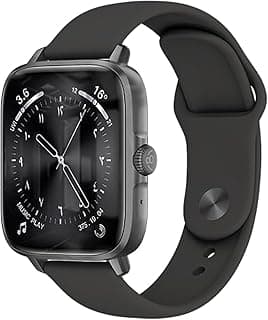 CEGWAT02 Smart Watch for Men - Touch Screen, Heart Rate Monitor, Waterproof, Bluetooth Calls, Arabic Support for Android and iOS (Black)