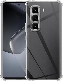 Clear Case for Infinix Hot 60 Pro Plus, Flexible TPU Silicone with Full Camera Protection and Reinforced Corners Shockproof Anti-Scratch Anti-Fingerprint