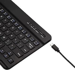 Ultra-Slim Bluetooth Keyboard Portable Mini Wireless Keyboard Rechargeable for Apple iPad iPhone Samsung Tablet Phone Smartphone iOS Android Wireless Blue tooth Tablet Keyboard