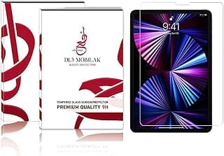 واقي شاشة لجهاز ابل iPad Pro 11 بوصة و iPad Air 5/4 (10.9 بوصة 2022/2020) زجاج مقوى [عالي الدقة وشفاف] [سهل التركيب] [مقاوم للخدش] [صلابة 9H]