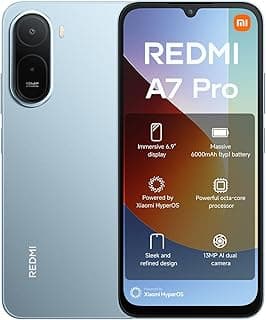 شاومي جوال ريدمي A7 برو الذكي 4GB+64GB 4G، بطارية 6000mAh، معالج ثماني النواة، كاميرا مزدوجة 13MP، شاشة 6.9 انش 120Hz، ازرق ميست | ضمان 18 شهر من الشركة المصنعة