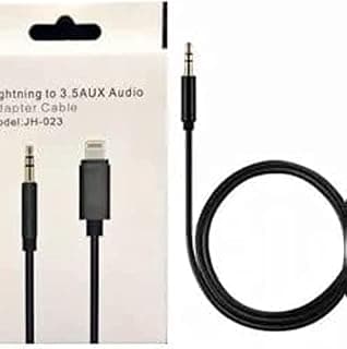 3.5mm To Male Aux Stereo Audio Adapter Cable For Car Stereo Headphones 1M Compatible With IOS - Black