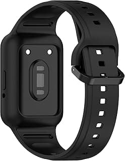 Compatible with Samsung Galaxy fit3 (SM-R390) Smart Band, Compatible with Huawei Band 9/Band 9 NFC/Band 8 Replacement Silicone Wrist Strap Bracelet Integration Band Soft And Durable(Black)