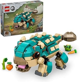 لعبة ديناصور جوراسيك وورلد Baby Bumpy: Ankylosaurus لمحبي Camp Cretaceous والأطفال 7+ سنوات، مجموعة مغامرات إبداعية للعب المستقل، هدية للأولاد والبنات 76962
