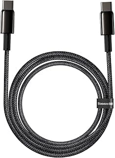 كابل بيسوس Tungsten PD USB-C إلى USB-C طول 2 متر (100 وات) - اسود