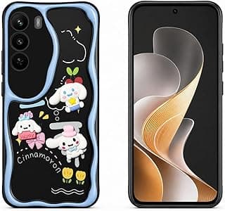 Compatible with OPPO Realme C71 (3D) Cartoon Case - Cute Lightweight Raised Elements Soft Silicone Wavy Shape Comfortable Hand Cover (White Dog in Hat)
