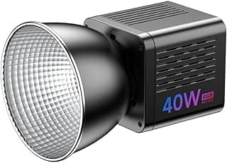 إضاءة فيديو محمولة ULANZI L024 40W Pro RGB LED مع بطارية مدمجة 3400 مللي أمبير، إضاءة COB معدنية صغيرة بألوان كاملة ودرجة حرارة لون مزدوجة، إضاءة مستمرة محمولة 2500K-6500K للفيديو