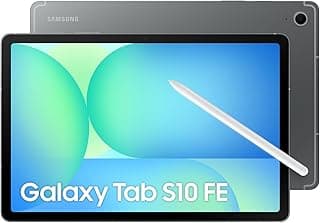Samsung Galaxy Tab S10 FE, 5G Android Tablet, 8GB RAM, 128GB Storage, 10.9” Screen, 90Hz Display, S Pen Included, IP68, Long Battery Life, Gray