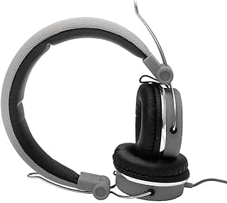 HP06A | Wired Stereo Headphone | 3.5mm Golden Plug | 40mm Drivers | Gray