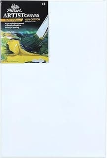Phoenix 4060 B5312 60 x 40 centimeters Artist Canvas for Acrylic Painting, 100 Percent Cotton - white