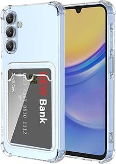 جراب متوافق مع Samsung Galaxy A17 ممتص صدمات TPU ناعم مع حامل بطاقات نحيف مضاد للخدش ومضاد للصدمات