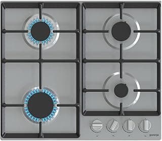 بوتاجاز غاز - 60 سم - ستانلس ستيل - 4 شعلة - حوامل زهر - فضي - G641EX