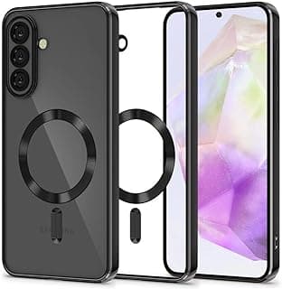 Case Compatible with Samsung Galaxy A37 5G Phone Case Soft Silicone Material Support Cover Magnetic Car Holder Slim Case (Black)