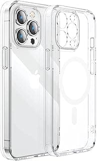jr-14d8 magnetic protective phone case for ip 14 pro max 6.7-transparent