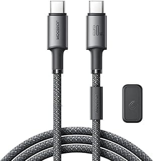 كابل شحن سريع 60W من Type C إلى Type C، كابل قماشي متين مع منظم مغناطيسي، متوافق مع ماك بوك برو/اير، ايباد برو، سامسونج جالاكسي