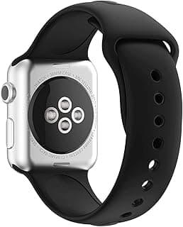 Generic Sporty Band For Apple Watch, Soft Silicone Replacement Strap Band For Apple Watch (Series 1/Series 2/Series 3)(42MM M/L Black)