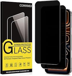 Coiwxmoi Privacy Screen Protector for D 2 Pieces Tempered Glass Anti-Spy Hardness 9H Bubble-Free Anti-Scratch Ultra Resistant Anti-Spy Anti-fingerprint Screen Protector