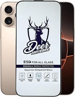 واقي شاشة Deer لهاتف iPhone 16 Series زجاج مقوى 9H، مع فلتر صوت (iPhone 16 Pro)