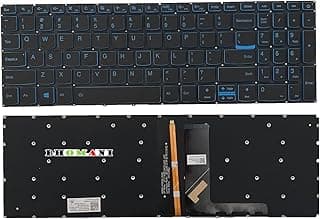 كيبورد لابتوب من بهوماني متوافقة مع لينوفو ايديا باد L340-15 L340-17 L340-17IRH L340-15IRH 5000-15 520-15 320S-15 تصميم امريكي مع اضاءة خلفية وكيبورد ازرق