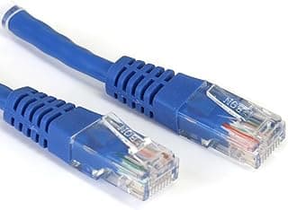 com M45CROSS15BL 15 ft Cat5e Blue Molded Crossover RJ45 UTP Cat5e Patch Cable, 15 ft Patch Cord, 15 ft Crossover Patch Cable 15 ft